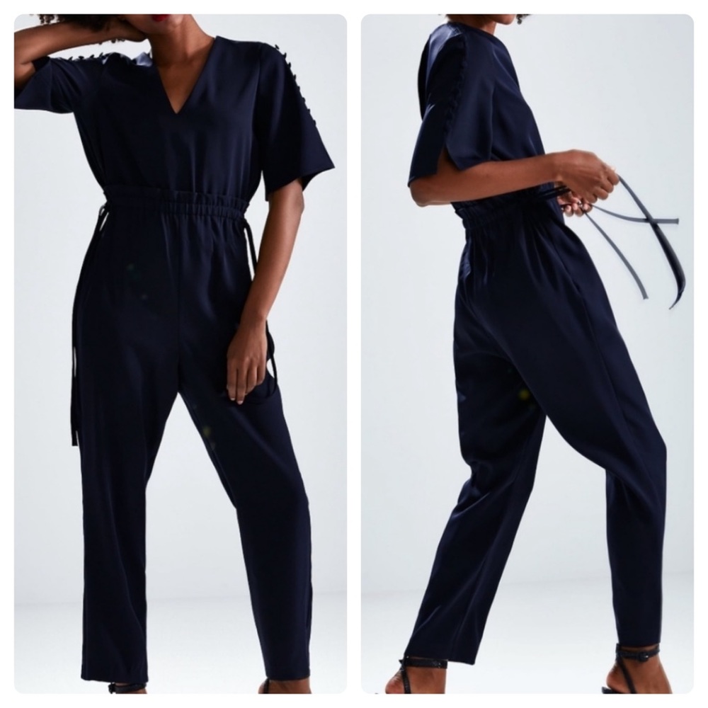Zara Navy Blue Jumpsuit